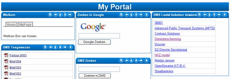 Screenshot dynamisch portaal
