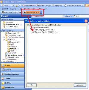 Afbeelding: 1/3 1. Outlook Bijlage Selectie